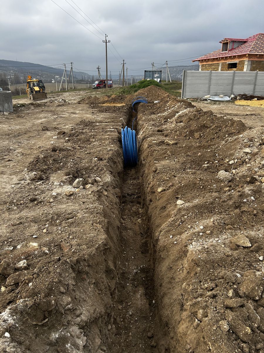 Прокладка труб водоснабжения